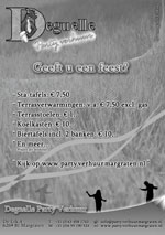 Flyers Deguelle Party Verhuur